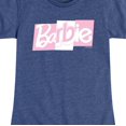 thumbnail image 3 of Barbie - Pink and White Block Mixed Font Logo - Toddler And Youth Girls Short Sleeve Graphic T-Shirt, 3 of 5