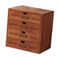 thumbnail image 3 of Organizador de escritorio con 4 cajones, organizador estacionario, gabinete de almacenamiento de escritorio de cajas decorativas multifuncionales para, 3 of 8