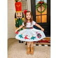 thumbnail image 6 of Millie Loves Lily Girls' Off-White Nutcracker Border Print Dress, Short Sleeve, Size 4T, 6 of 6