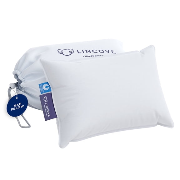 Lincove Microgel Travel Pillow - Plush and Cozy Luxury Pillow to Support Head, Neck, While Sleeping on the Go - 12"x16"
