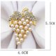 thumbnail image 3 of 10 Pcs Fruit Grape Napkin Buckle,Pearl Napkin Ring,Mouth Cloth Ring for Model Room Decoration,Hotel, 3 of 5