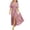 Red, variant on Women Solid Color V Neck Short Sleeve Wrap Maxi Dress Waist Tie Front Slit Elegant Flowy Boho Chic Casual Vacation Daily Summer Dress Red XL
