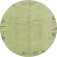 thumbnail image 1 of Ahgly Company Machine Washable Indoor Round Abstract Avocado Green Area Rugs, 8' Round, 1 of 7