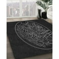thumbnail image 3 of Ahgly Company Machine Washable Indoor Rectangle Transitional Night Black Area Rugs, 3' x 5', 3 of 7