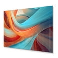 thumbnail image 2 of Designart "Fractal Waters in Orange and Blue III" Fractals Metal Wall Art, 2 of 5