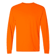thumbnail image 3 of Gildan High Visibility Safety T-shirt | DryBlend Long Sleeve Tee Workwear for Construction, Hi-Vis Shirt, 50/50 Cotton/Polyester Safety Orange Pack-6, Size S, 3 of 6