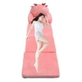 thumbnail image 1 of Foldable Sofa Cute Cartoon Design for Kids, Portable and Multifunctional with  Sponge Material, Suitable for Home, Kindergarten, and Outdoor Use, 1 of 7