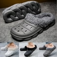 thumbnail image 6 of Womens Mens Plush Lined Clogs Classic Waterproof Unisex Winter Fuzzy Memory Foam Slippers Indoor Outdoor, 6 of 8