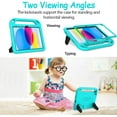 thumbnail image 4 of SUPNICE Kids Case with Built-in Screen Protector for New iPad 11-inch (A16) 2025 / iPad 10th Generation 2022(10.9 inch) with Shockproof Handle Stand Case for iPad 11/10.9 Inch,Turquoise, 4 of 8