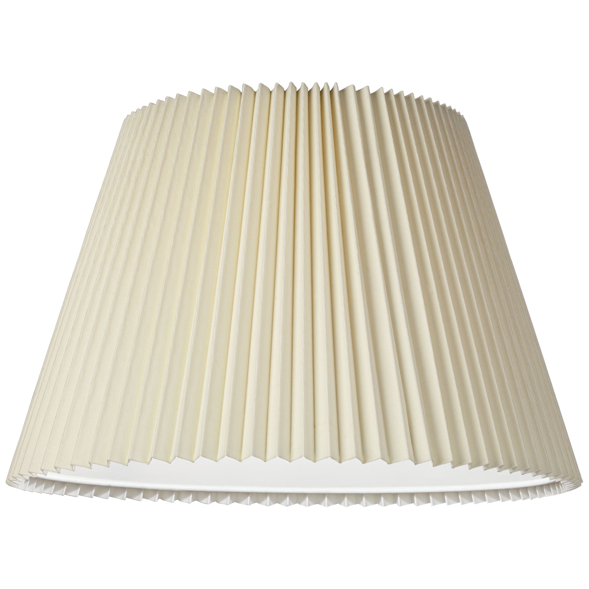 Springcrest Empire Lamp Shade Ivory Knife Pleated Large 11" Top x 18" Bottom x 12" High Spider Replacement Harp and Finial Fitting