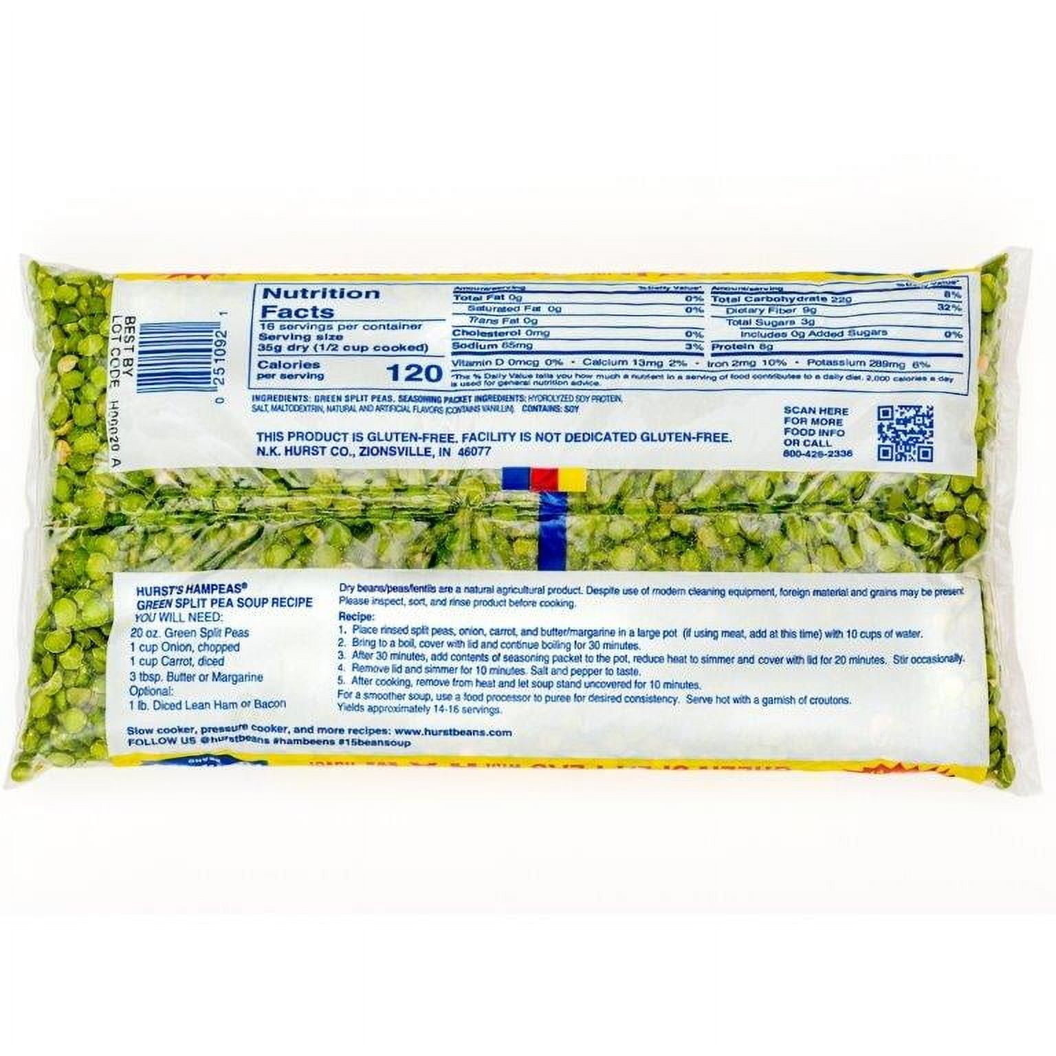 Hurst's Ham Peas Green Split Peas with Ham Flavor, 20 oz