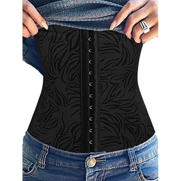 Focussexy Focussexy Womens Waist Trainer Corset Sweat Belt Waist Training Tummy Cincher Corset Women Firm Tummy Control Body Shaper Sweat Sauna Slimming Waist Trimmer Shapewear Walmart Com Walmart Com