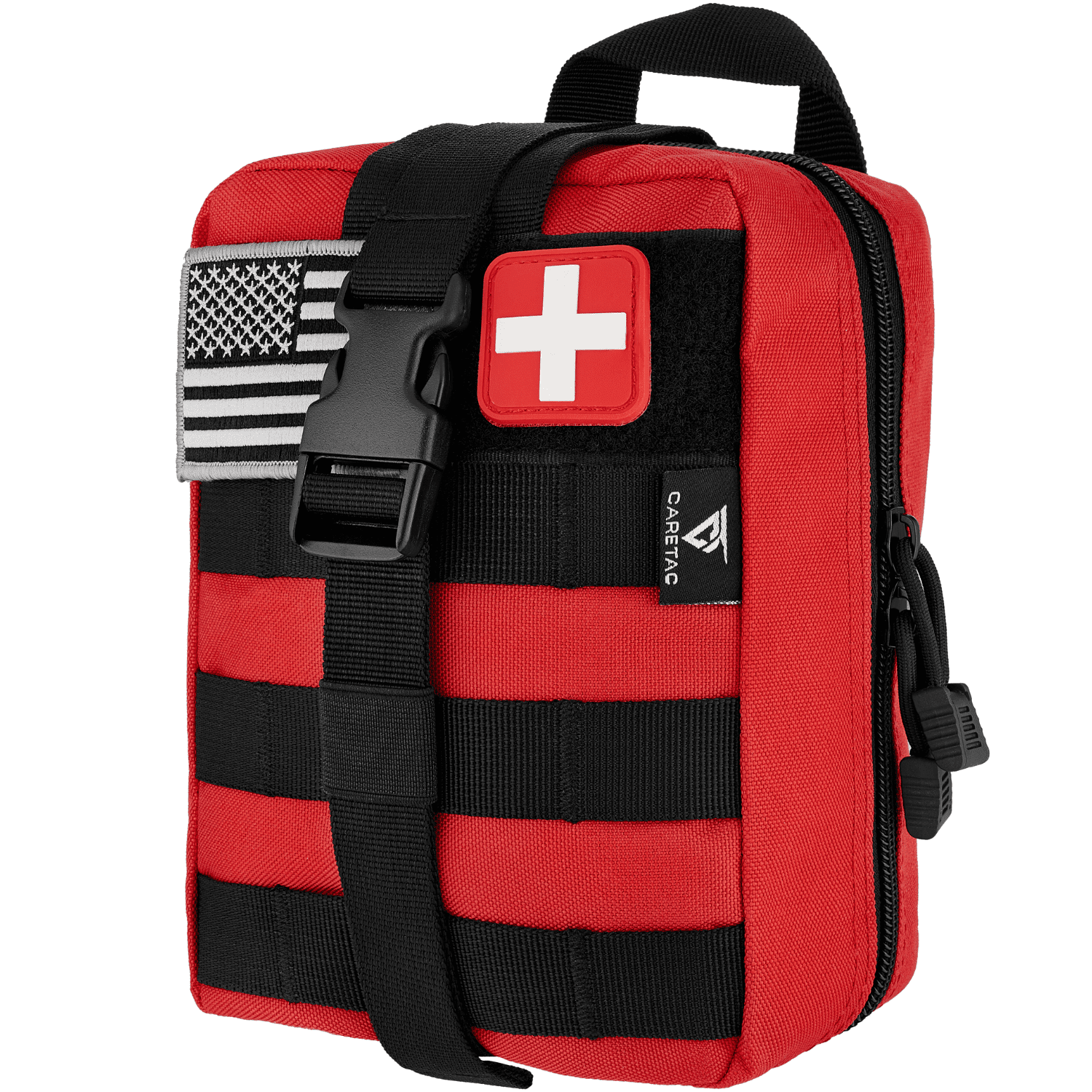 CareTac IFAK Trauma & First Aid Kit with CAT Gen 7 Tourniquet for Emergency Bleeding Control and Wound Care