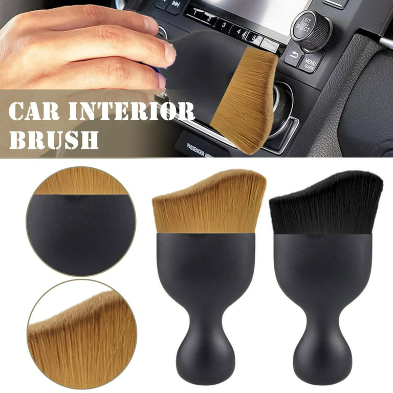 Car Cleaning Brush Long Soft Bristle Detail Cleaning Tool Air Outlet  Interior Dust Brush No Scratch Interior Cleaning Tool