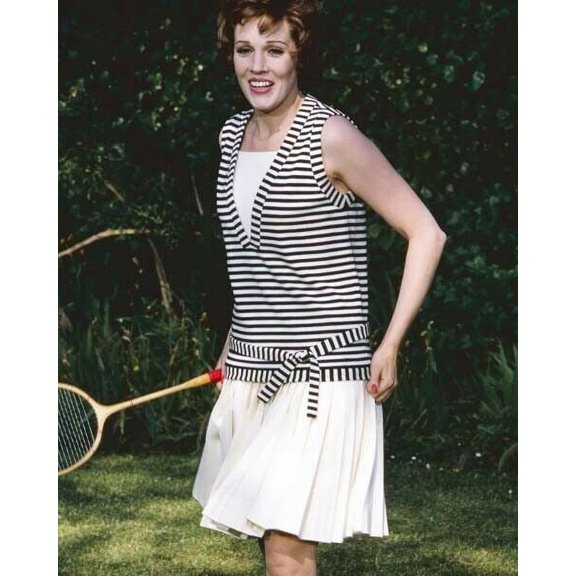Julie Andrews in white tennis skirt holding raquet 1968 movie Star poster