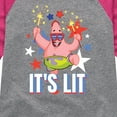 thumbnail image 3 of SpongeBob SquarePants - Lit Fireworks Patrick  - Toddler & Youth Girls Raglan Graphic T-Shirt, 3 of 6