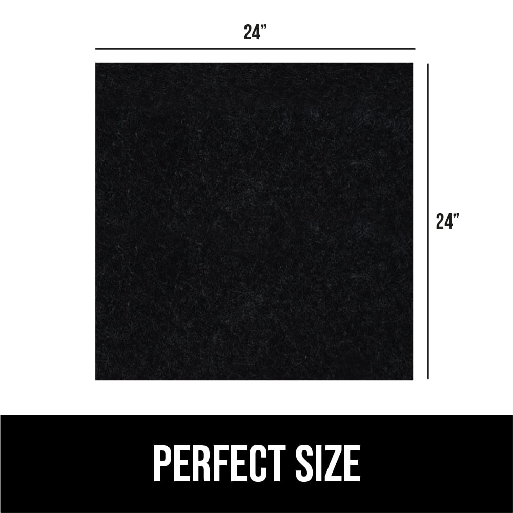 GORILLA GRIP LeakGuard Under Sink Mat, Waterproof Shelf Liner, Non-Adhesive, 24x24 Black