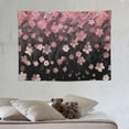 thumbnail image 4 of COMIO Pink Cherry Flowers Wall Tapestry 40x30 Inch Floral Sky Spring Backdrop Hanging Polyester Home Decor for Bedroom Living Room Dorm, 4 of 7