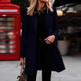 thumbnail image 1 of LOVZFMLL Jackets for Women's Fashion Warm Mid Length Solid Color Long Sleeved Suit Jacket, 1 of 8