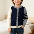 thumbnail image 2 of Fozruso Boys School Uniforms Sweater Cardigan Open Front Button Long Sleeve Cardigan,Yellow, 2 of 7