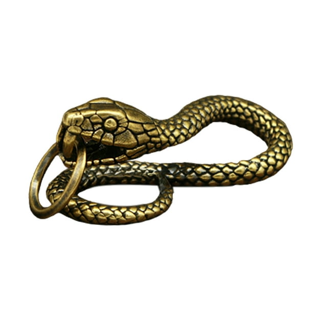Latón Serpiente Llaveros Coche Encantos para Pendientes Collar Joyería vintage antiguo Yuyangstore Serpiente Llaveros Colgantes