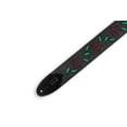 thumbnail image 2 of Levy's 2.5" Flowering Vine Leather Guitar Strap Black/Red, 2 of 3