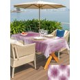 thumbnail image 6 of 54x80 Inch Outdoor Tablecloth with Umbrella Hole Zipper Rectangle Purple Pink Striped Rectangular Tablecloths Outside Waterproof Abstract Vertical Streaks Stripes Patio Table Cloth Cover for Picnic, 6 of 8