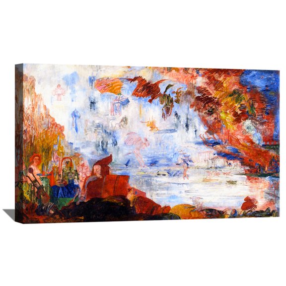 James Ensor Painting Art Print Tribulations of Saint Anthony Canvas Art Framed Wall Art