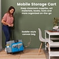 thumbnail image 3 of ECR4Kids Universal Rolling Utility Cart with Canvas Organizer Bag, Mobile Storage, Blue/Grey, 3 of 9