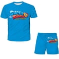 thumbnail image 1 of Conjuntos de ropa Super Zings de 2 piezas para bebés, niños y niñas, camisetas de manga corta, pantalones cortos con cintura elástica, trajes, novedad de verano, traje informal 6T Gao Jinjia LED, 1 of 2