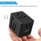 thumbnail image 4 of Adaptador de Viaje Internacional Happy Life Cargador Universal 3 Puertos USB 1 Tipo C, 4 of 8