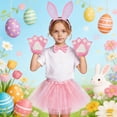 thumbnail image 2 of CAIXIA Easter Bunny Ears Accessories Easter Dresses For Girls Bunny Ears Headband And Tail Set Rabbit Nose Bow Tie, 2 of 5