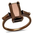 thumbnail image 1 of Women IP Coffee Light Brass Ring with AAA Grade CZ in Light Coffee - Size 5, 1 of 1
