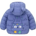 thumbnail image 3 of TAIAOJING Toddler Kids Boys Girls Polar Down Puffer Jacket with Hood Autumn and Winter Children's Down Baby Cartoon Pattern Hooded Ears for Boys and Girls Warm PaddedHooded Outwear Parka 4-5 Years, 3 of 3