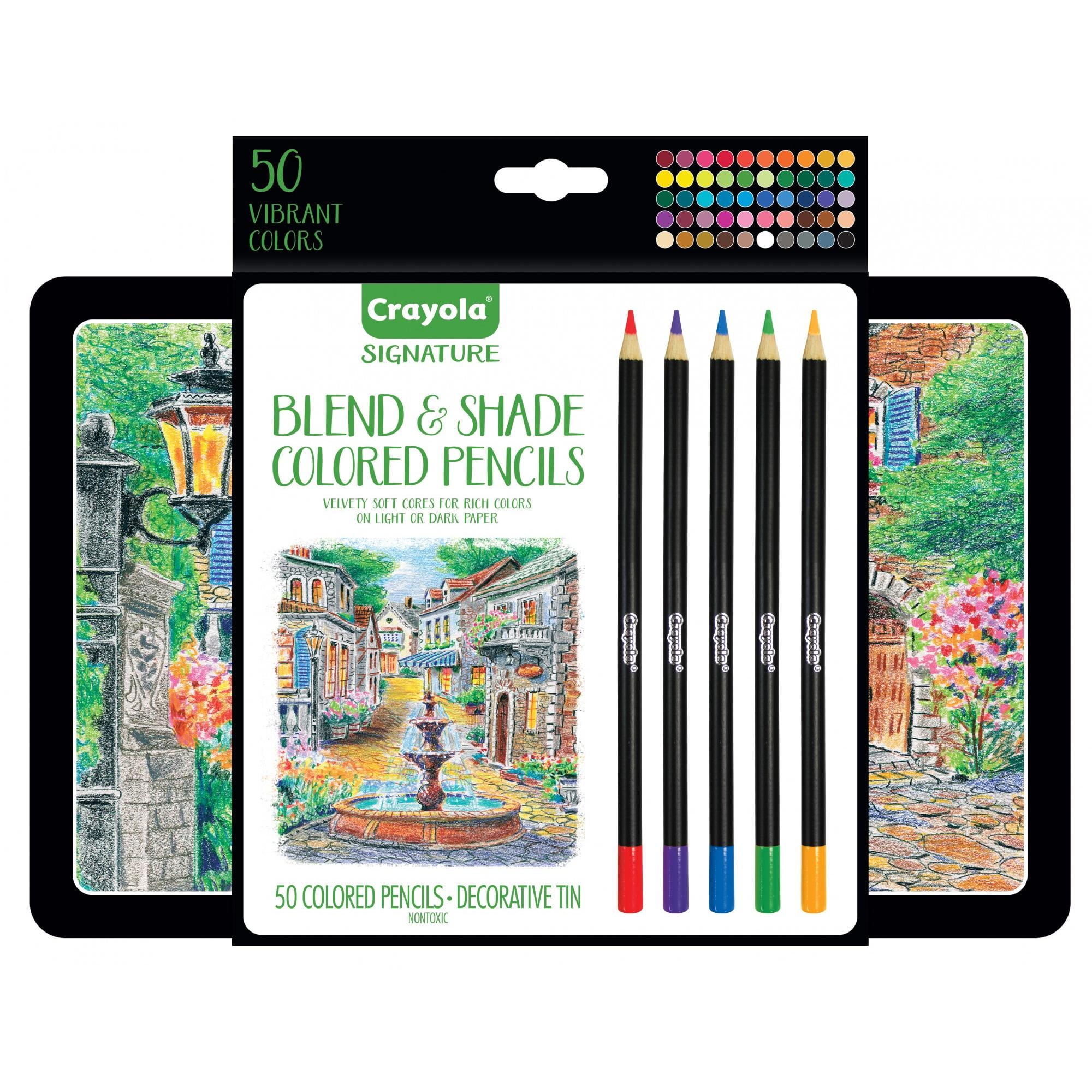 Crayola Signature Blend & Shade Colored Pencil Set with Decorative 