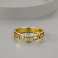 thumbnail image 3 of Midi Thumb Stainless Steel Ring V Band Chevron Plain Heart Rings Valentine's Day Gift, 3 of 5
