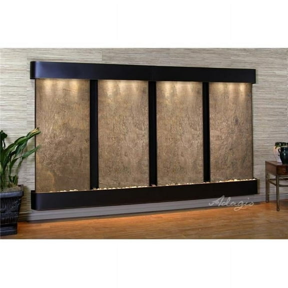 Adagio RFR1512 Regal Falls Round Blackened Copper Green Featherstone Wall Fountain