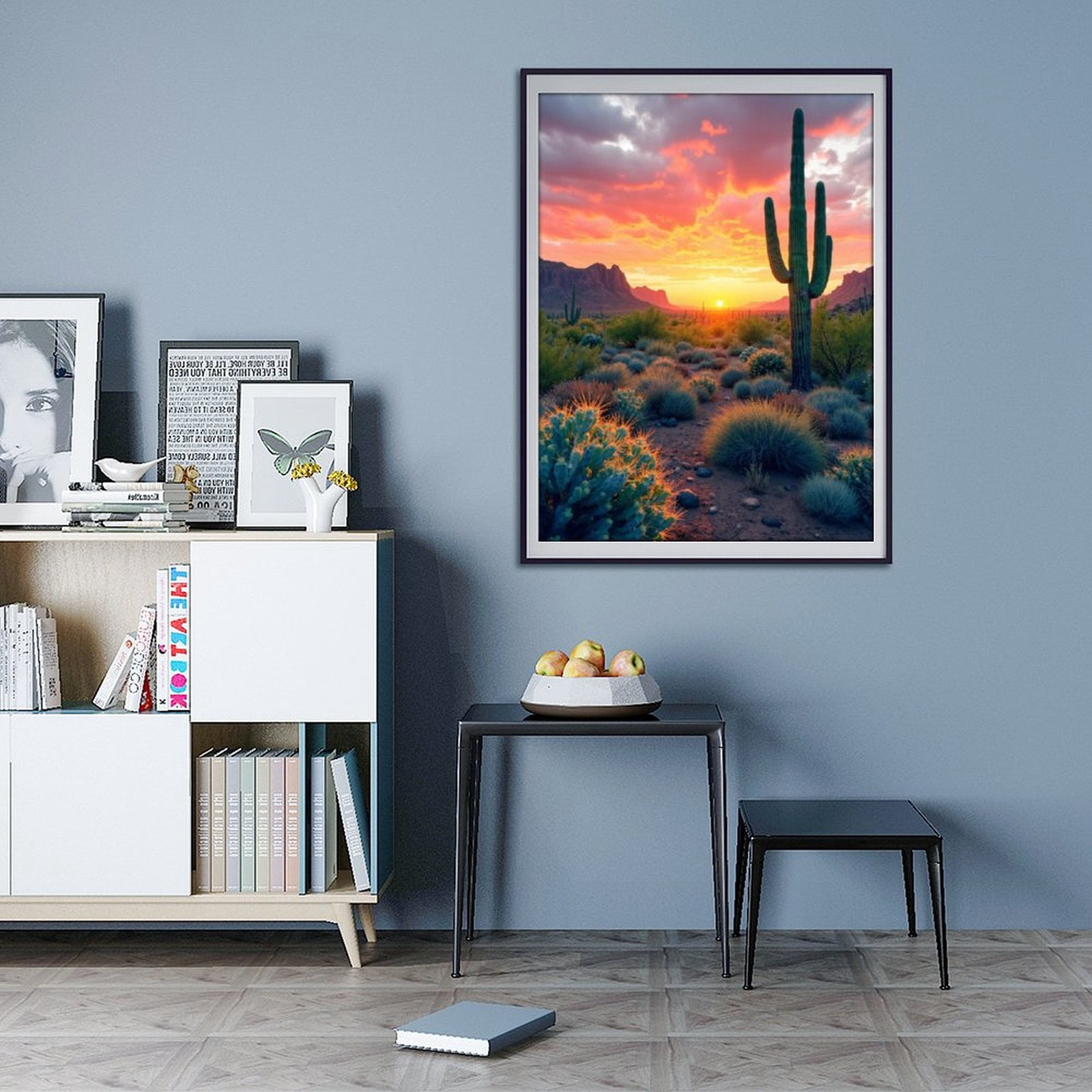 Diamond Art Kit for Adults, Sunset Over Desert Landscape Diamond Painting for Adults Beginners, 5D DIY Diamond Art Painting Kits, Colorful Diamond Painting Craft for Home Decor 12x16