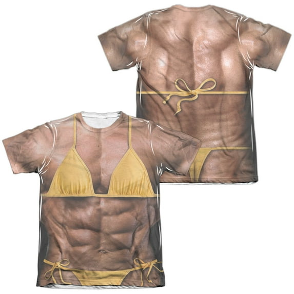 Lady Bodybuilder (Front - Back Print) - Short Sleeve Shirt - X-Large