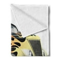 thumbnail image 2 of Vintage Soft Flannel Fleece Throw Blanket, Retro 40s Drag Car with Ombre Flames Print Artwork, Cozy Plush for Indoor and Outdoor Use, 60" x 80", Grey Orange, by Ambesonne, 2 of 5