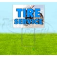 thumbnail image 1 of Tire Service (18" x 24") Yard Sign, Includes Metal Step Stake, 1 of 6