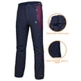 thumbnail image 4 of Little Donkey Andy Women’s Winter Hiking Ski Snowboarding Pants, Softshell Pants, Fleece Lined and Water Repellant Navy Size XXL, 4 of 7