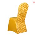 thumbnail image 3 of CAROOTU Chair Cover with 3D Rose Petals Pattern Multicolor for Wedding Rosette Banquet Wedding Dining Chair Covers, 3 of 7