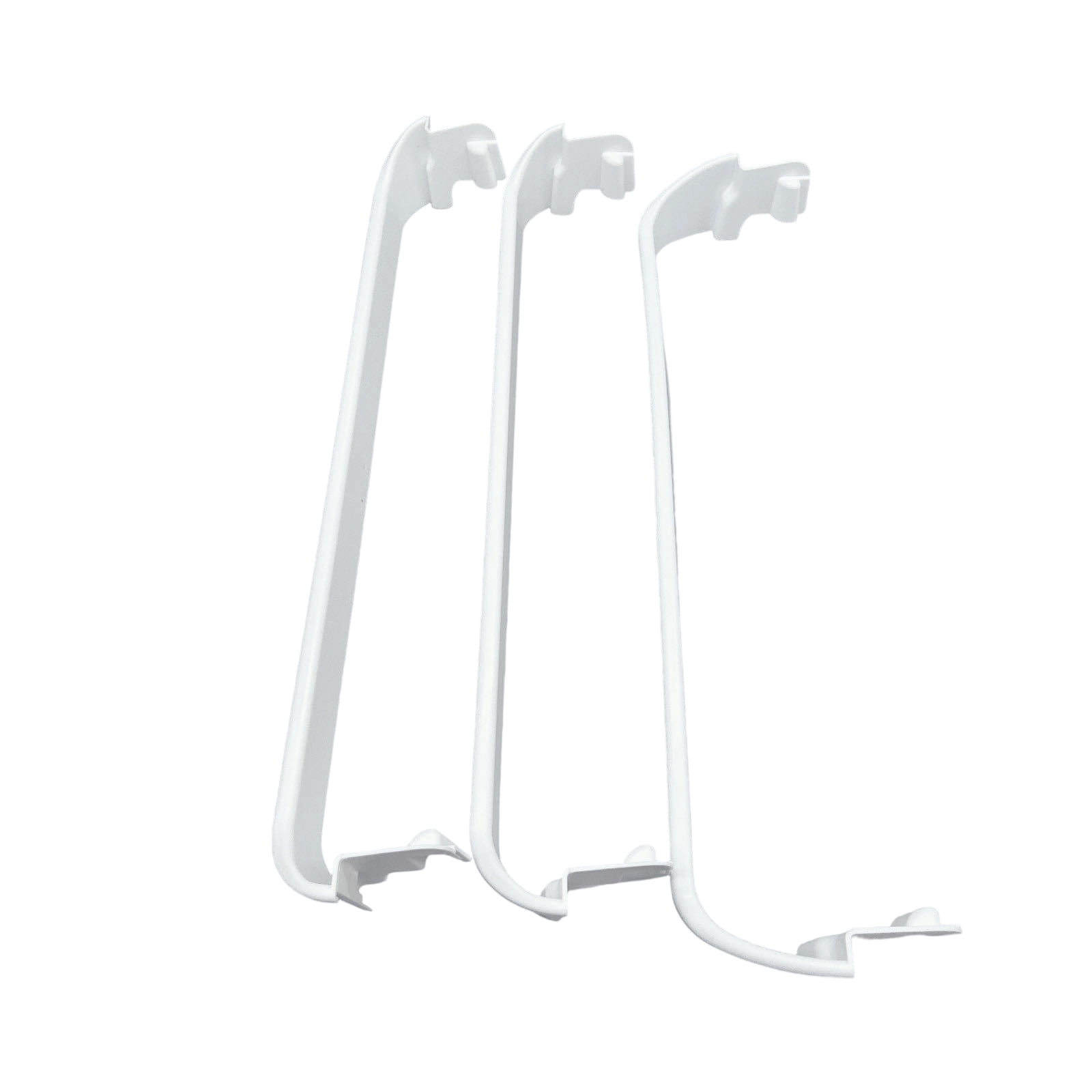 Permanent ABS Refrigerator Door Shelf Replacement Direct current Multiple Models 3/4" Height 4 " Depth White Planner Rack