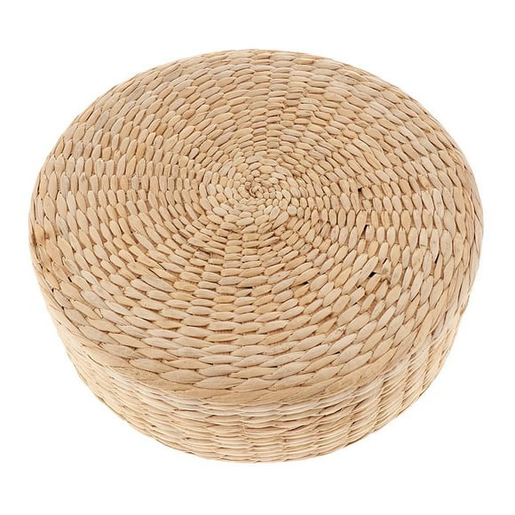 Japanese Flat Seat Cushion Handcrafted Breathable Straw Cushion Tatami Floor Pillow Insserts for Home Bedroom for Kid 30x30x10cm