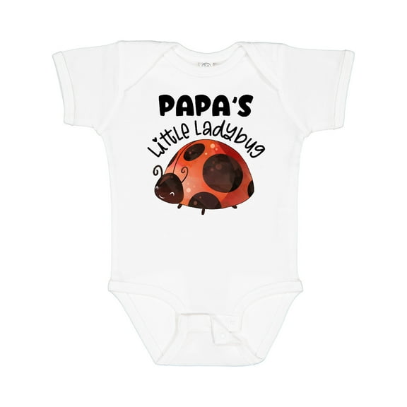 Inktastic Papa's Little Ladybug Boys or Girls Baby Bodysuit