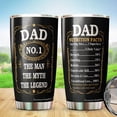 thumbnail image 2 of Dad The Man The Myth The Legend Tumbler - #1 Dad Tumbler - Dad Nutrition Facts Tumbler - Gift For Dad From Daughter, Son, Kids, Gift for Dad on Christmas - Tumbler 20oz, 2 of 6
