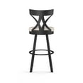 thumbnail image 4 of Amisco Washington 30 In. Swivel Bar Stool - Cream Faux Leather / Black Metal, 4 of 9