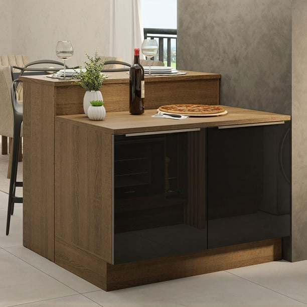 Isla de Cocina con Encimera y Mostrador Madesa Lux 120cm MN