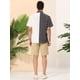 thumbnail image 5 of INSPIRE CHIC Camisa de playa de patchwork con botones y mangas cortas de lunares de verano para XXL, 5 of 6